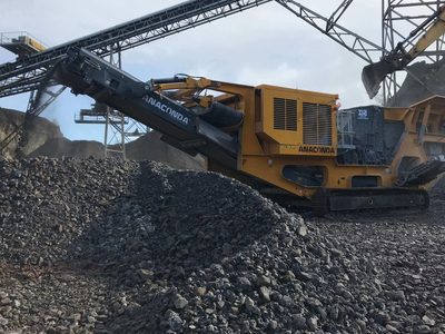 Anaconda I12 impact crusher in a quarry