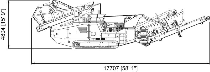 Anaconda working drawing of the C12R, with dimensions