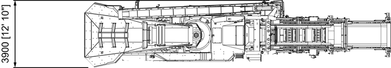 Anaconda working drawing of the C12R, with dimensions