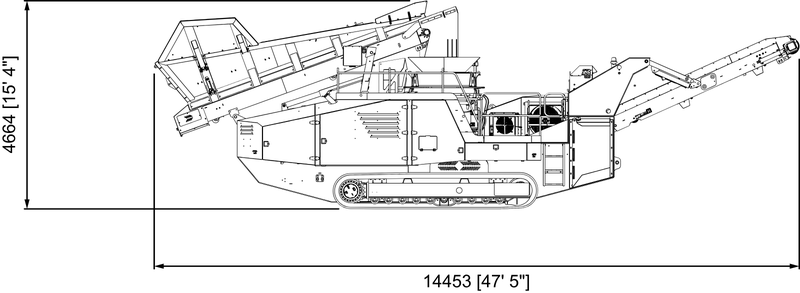 Anaconda working drawing of the C12, with dimensions