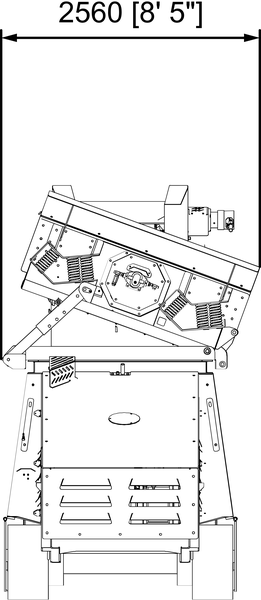 Anaconda working drawing of the FSL100, with dimensions