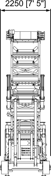 Anaconda working drawing of the FTR150, with dimensions