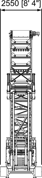Anaconda working drawing of the FTR200, with dimensions
