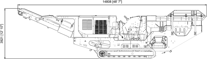 Anaconda working drawing of the I12, with dimensions