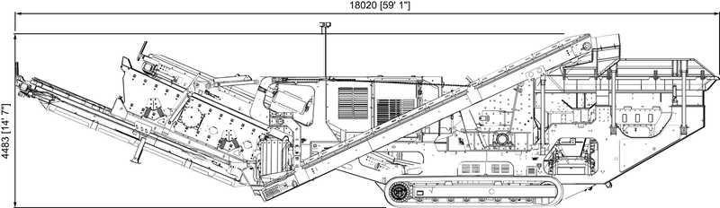 Anaconda working drawing of the I12R, with dimensions