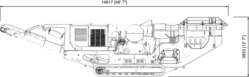Anaconda working drawing of the J12, with dimensions