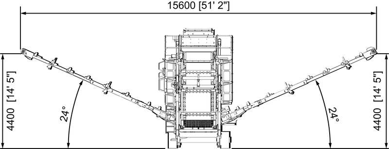 Anaconda working drawing of the SR514, with dimensions