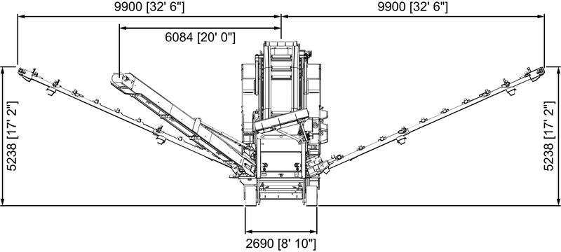 Anaconda working drawing of the SR520, with dimensions