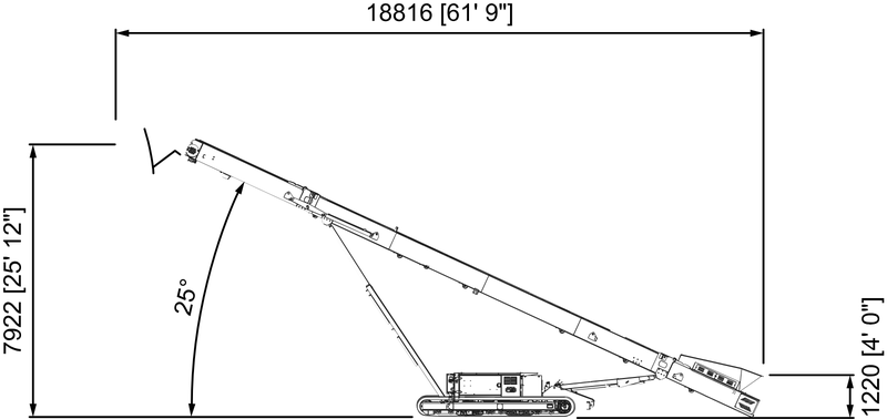 Anaconda working drawing of the TR60, with dimensions