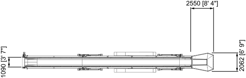 Anaconda working drawing of the TR75, with dimensions