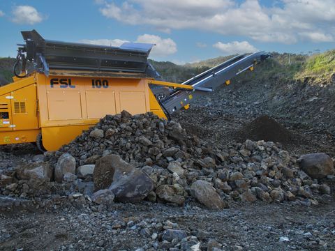 Anaconda FSL100 heavy-duty scalper on a job site, Anaconda photo 1